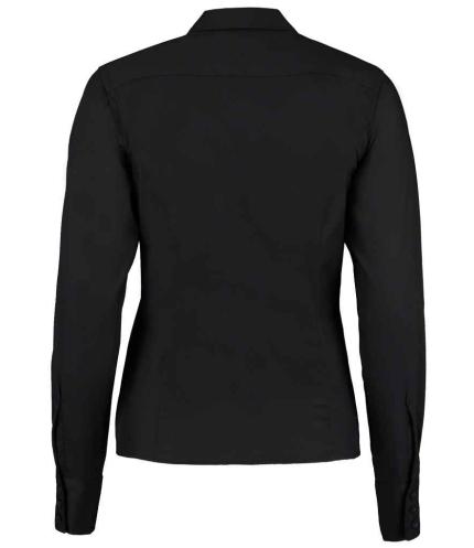 Kustom Kit Ladies Premium Long Sleeve Tailored Oxford Shirt 1