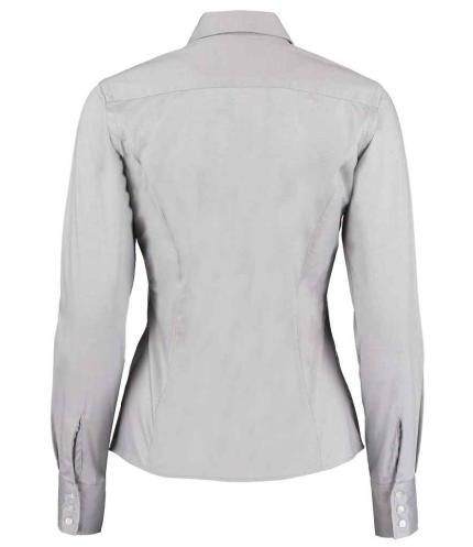 Kustom Kit Ladies Premium Long Sleeve Tailored Oxford Shirt 1