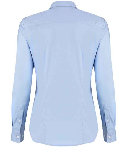 Kustom Kit Ladies Long Sleeve Tailored Stretch Oxford Shirt 1