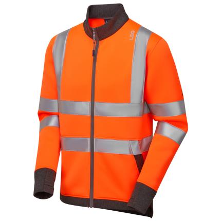 Leo Workwear Arganite Ecoviz Hi Vis Zipped Sweatshirt