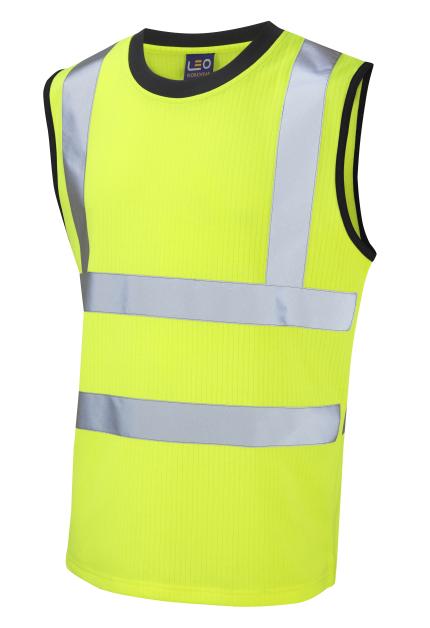 LEO ASHFORD ISO 20471 Cl 2 Comfort Sleeveless T-Shirt