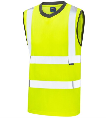 LEO ASHFORD ISO 20471 Cl 2 Comfort Sleeveless T-Shirt