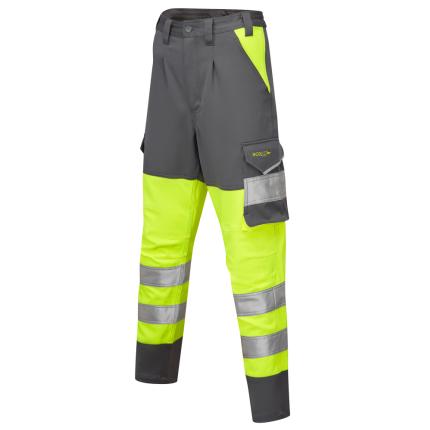Leo Workwear Beckamoor Ecoviz Hi Vis Womens Stretch Cargo Trouser 1