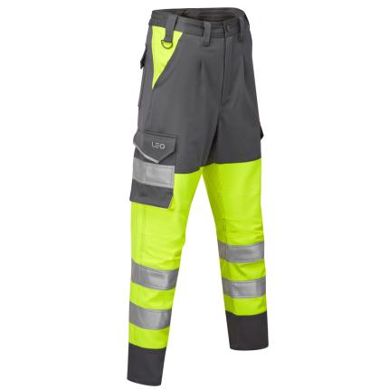 Leo Workwear Beckamoor Ecoviz Hi Vis Womens Stretch Cargo Trouser 2