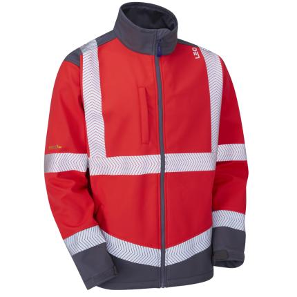 Leo Workwear Bowden Ecoviz Hi Vis Softshell Jacket 2