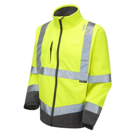 Leo Workwear Clovelly Hi Vis 3-in-1 Anorak with Buckland Softshell Jacket 2