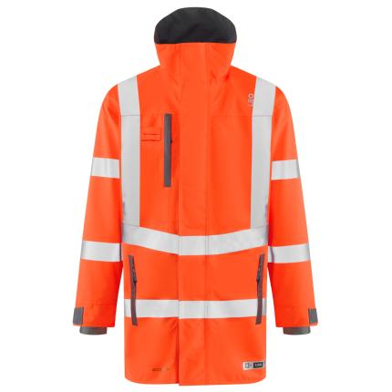 Leo Workwear Eastleigh Ecoviz Hi Vis 10K Performance Breathable Anorak