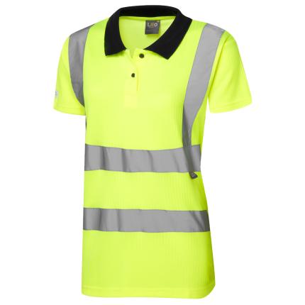 Leo Workwear Lana Ecoviz Hi Vis Comfort Womens Polo Shirt 2