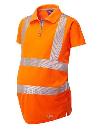 LEO LOVACOTT ISO 20471 Cl 2 Coolviz Ultra Maternity Polo Shirt