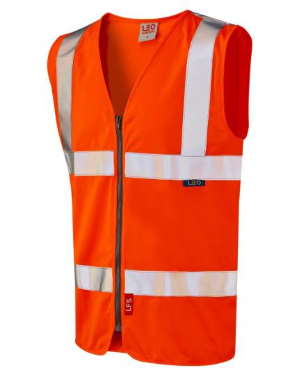 LEO MEETH ISO 20471 Cl 2 LFS Zip Waistcoat (EN 14116)