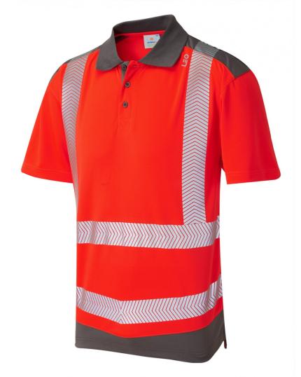LEO PEPPERCOMBE ISO 20471 Class 2 Dual Colour Coolviz Plus Polo Shirt