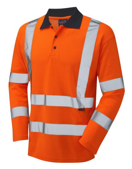 LEO SWIMBRIDGE ISO 20471 Cl 3 Comfort Sleeved Polo Shirt