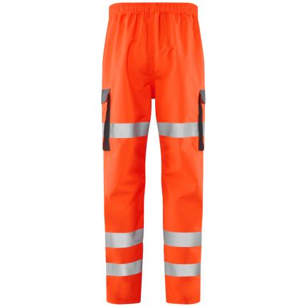 Leo Workwear Westleigh Ecoviz 10K Hi Vis Performance Breathable Overtrouser 2