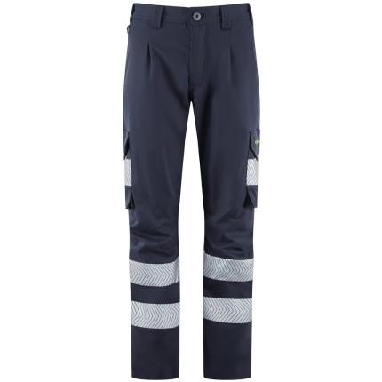 Leo Workwear Winswell Ecoviz Hi Vis Womens Lightweight Polyester Stretch Cargo Trouser