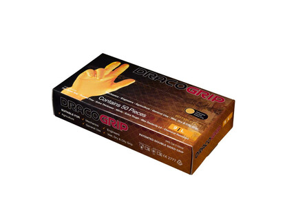 Orange Nitrile Fish Grip Gloves (50 Pairs) 1