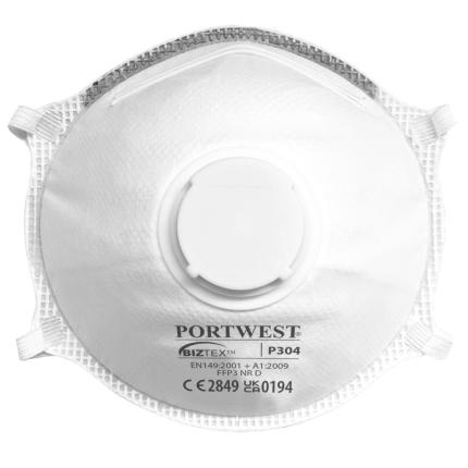 Portwest
 FFP3 Valved Dolomite Light Cup Respirator (Pk10) 0