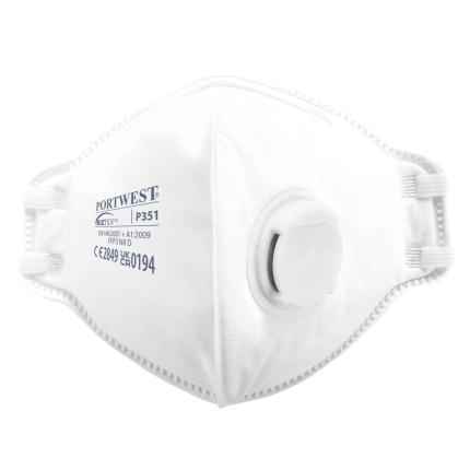 Portwest
 FFP3 Valved Dolomite Fold Flat Respirator (Pk20) 0