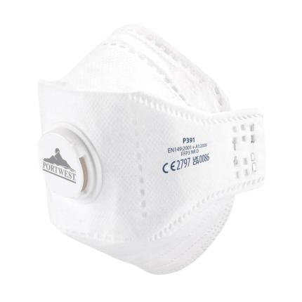 Portwest
 EAGLE FFP3 Valved Dolomite Fold Flat Respirator (Pk10) 0