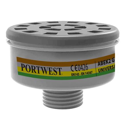 Portwest
 ABEK2 Gas Filter Universal Thread (Pk4) 0