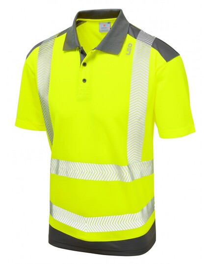 LEO PEPPERCOMBE ISO 20471 Class 2 Dual Colour Coolviz Plus Polo Shirt