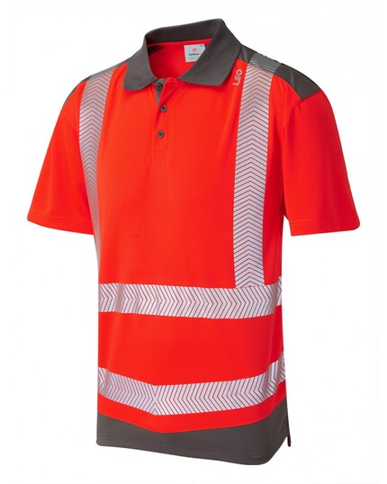 LEO PEPPERCOMBE ISO 20471 Class 2 Dual Colour Coolviz Plus Polo Shirt