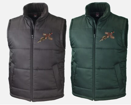 Pheasant Embroidered Result Core Padded Bodywarmer