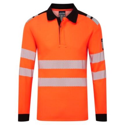 Portwest PW3 Modaflame Knit HVO FR Long Sleeve Polo Shirt