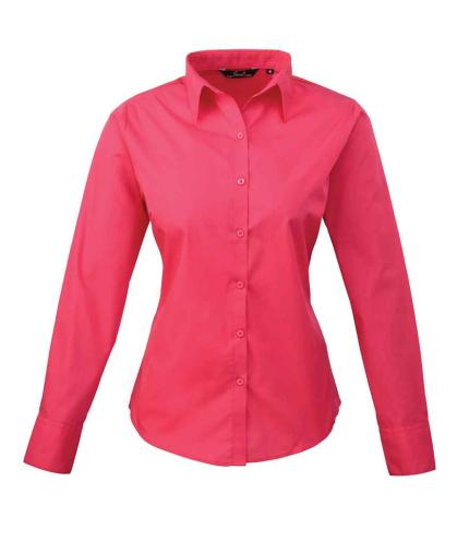 Premier Ladies Long Sleeve Poplin Blouse