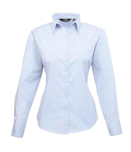 Premier Ladies Long Sleeve Poplin Blouse 0