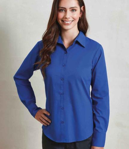 Premier Ladies Long Sleeve Poplin Blouse 1