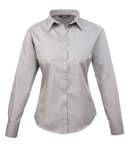Premier Ladies Long Sleeve Poplin Blouse