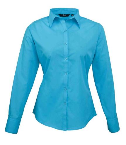 Premier Ladies Long Sleeve Poplin Blouse 0