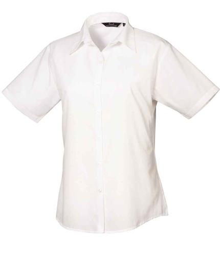 Premier Ladies Short Sleeve Poplin Blouse