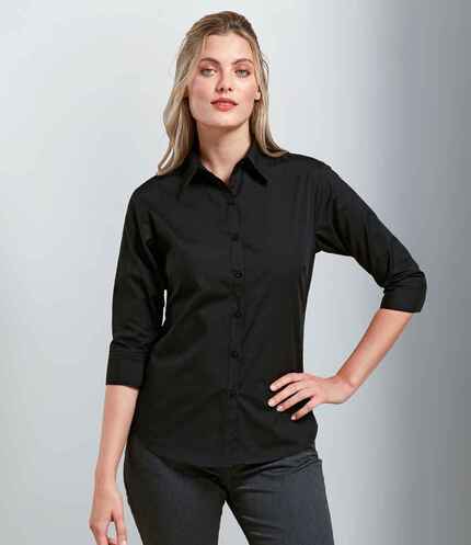 Premier Ladies 3/4 Sleeve Poplin Blouse 2