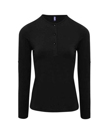 Premier Ladies Long John Roll Sleeve T-Shirt 0