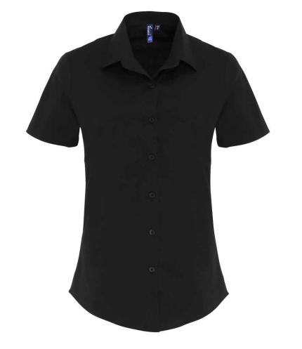 Premier Ladies Short Sleeve Stretch Fit Poplin Shirt 0