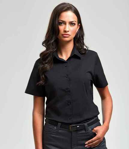 Premier Ladies Short Sleeve Stretch Fit Poplin Shirt 3
