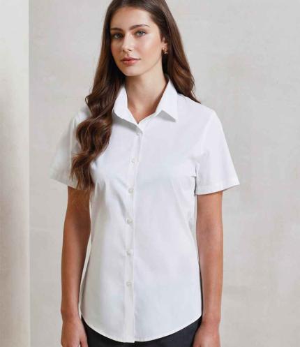 Premier Ladies Short Sleeve Stretch Fit Poplin Shirt 3