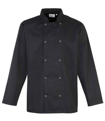 Premier Unisex Long Sleeve Stud Front Chef's Jacket