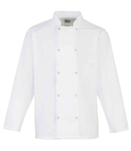 Premier Unisex Long Sleeve Stud Front Chef's Jacket