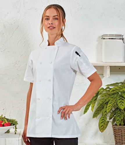 Premier Ladies Short Sleeve Chef's Jacket 3