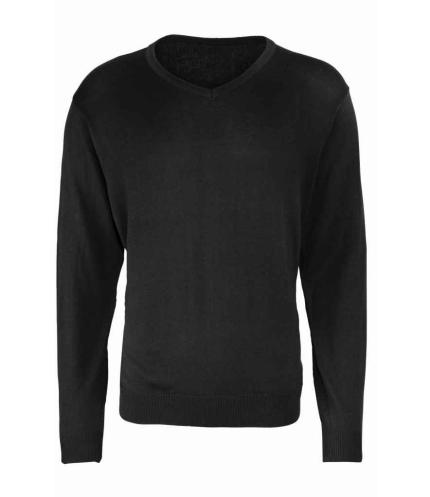 Premier Knitted Cotton Acrylic V Neck Sweater