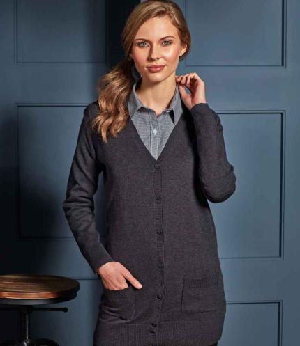 Premier Ladies Longline V Neck Cardigan 3