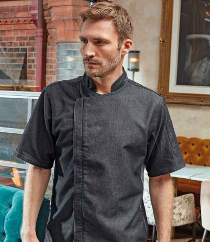 Premier Short Sleeve Zipped Chef's Jacket 1