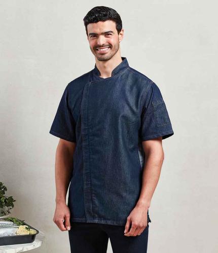 Premier Short Sleeve Zipped Chef's Jacket 2