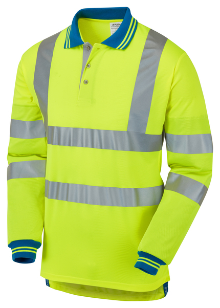 PULSAR Hi-Vis L/Sleeve Cut Reinforced Polo Shirt