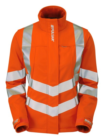 PULSAR Protect Rail Spec Ladies Hi-Vis Soft Shell Jacket- Recycled