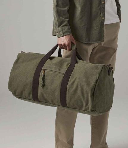 Quadra Vintage Canvas Holdall 1