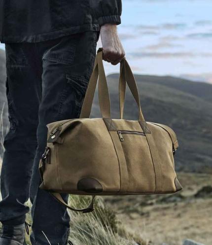 Quadra Heritage Waxed Canvas Holdall 1