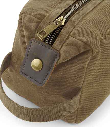 Quadra Heritage Waxed Canvas Wash Bag 2